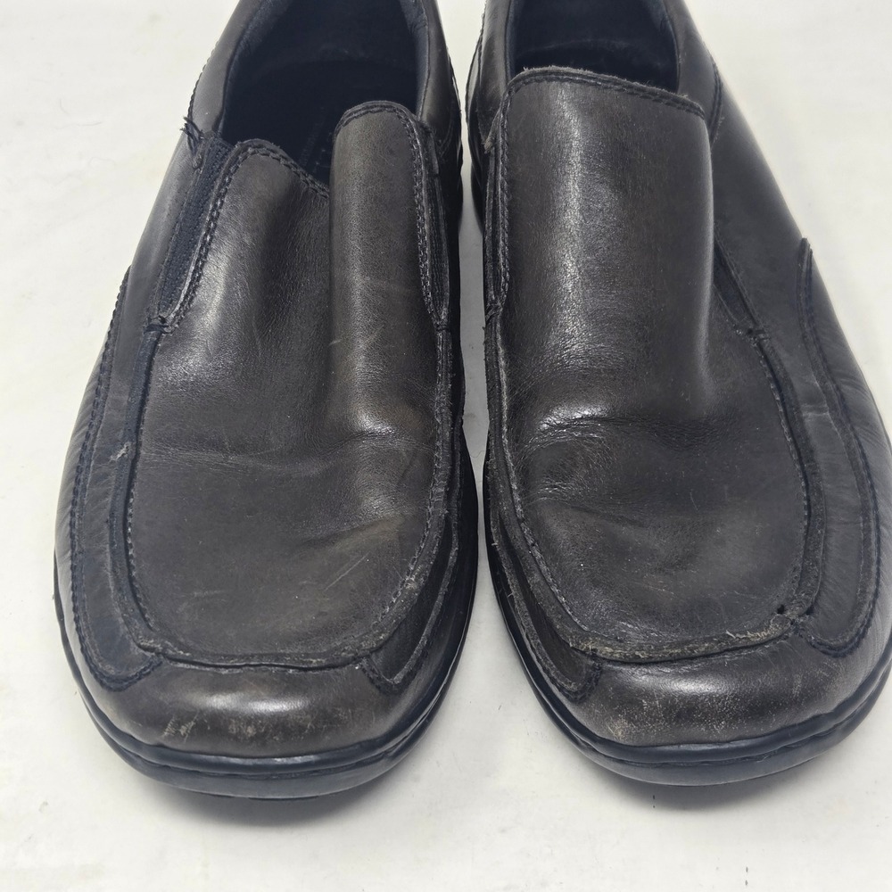 Born Mens Slip On Loafers Leather Moc Toe Shoes Dark Brown Black M3455 10.5 44.5 - Picture 4 of 10